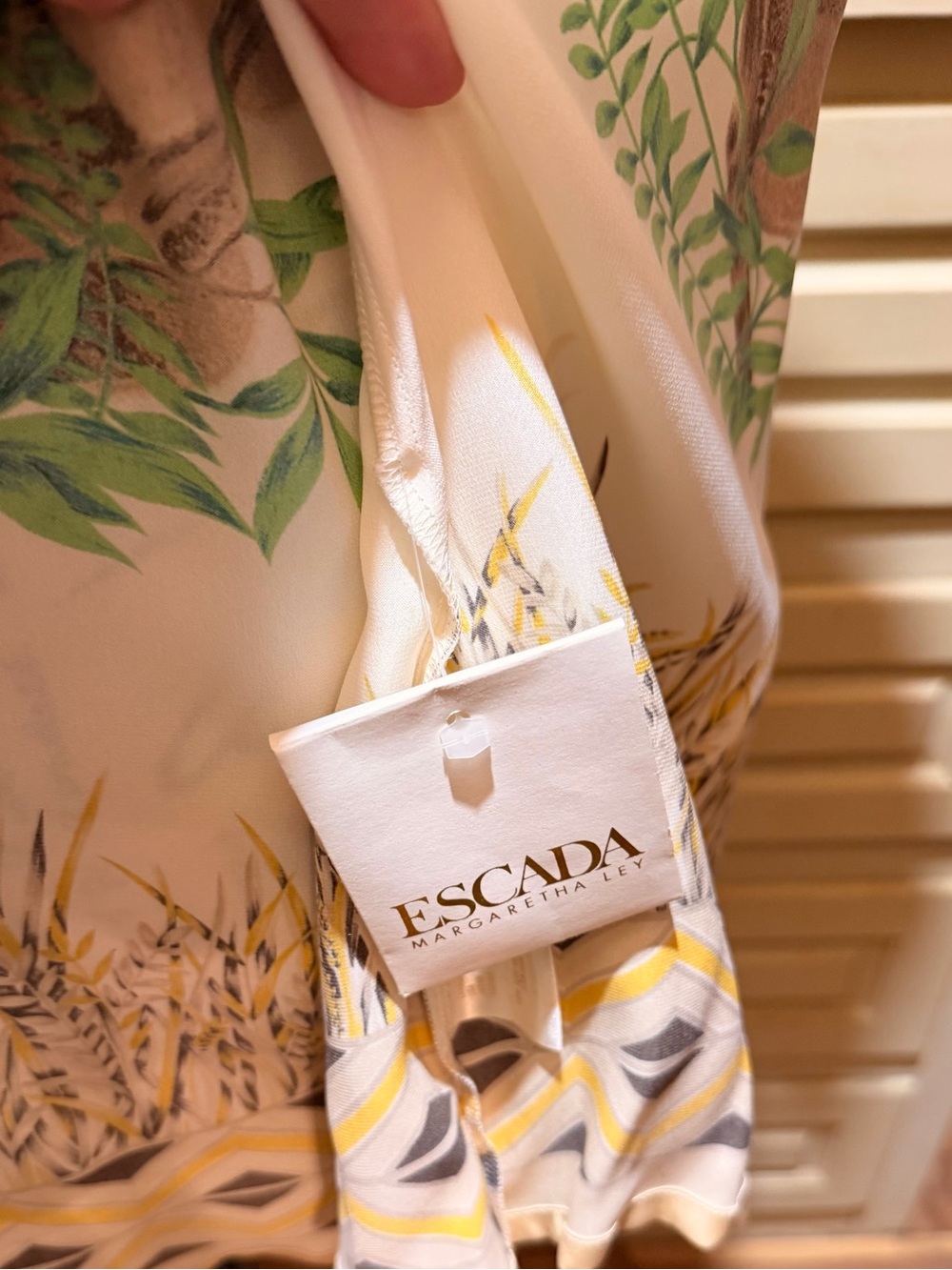 Rare Vintage Escada Margaretha Ley NWT Silk Koala Safari Print Blouse - Picture 5 of 5